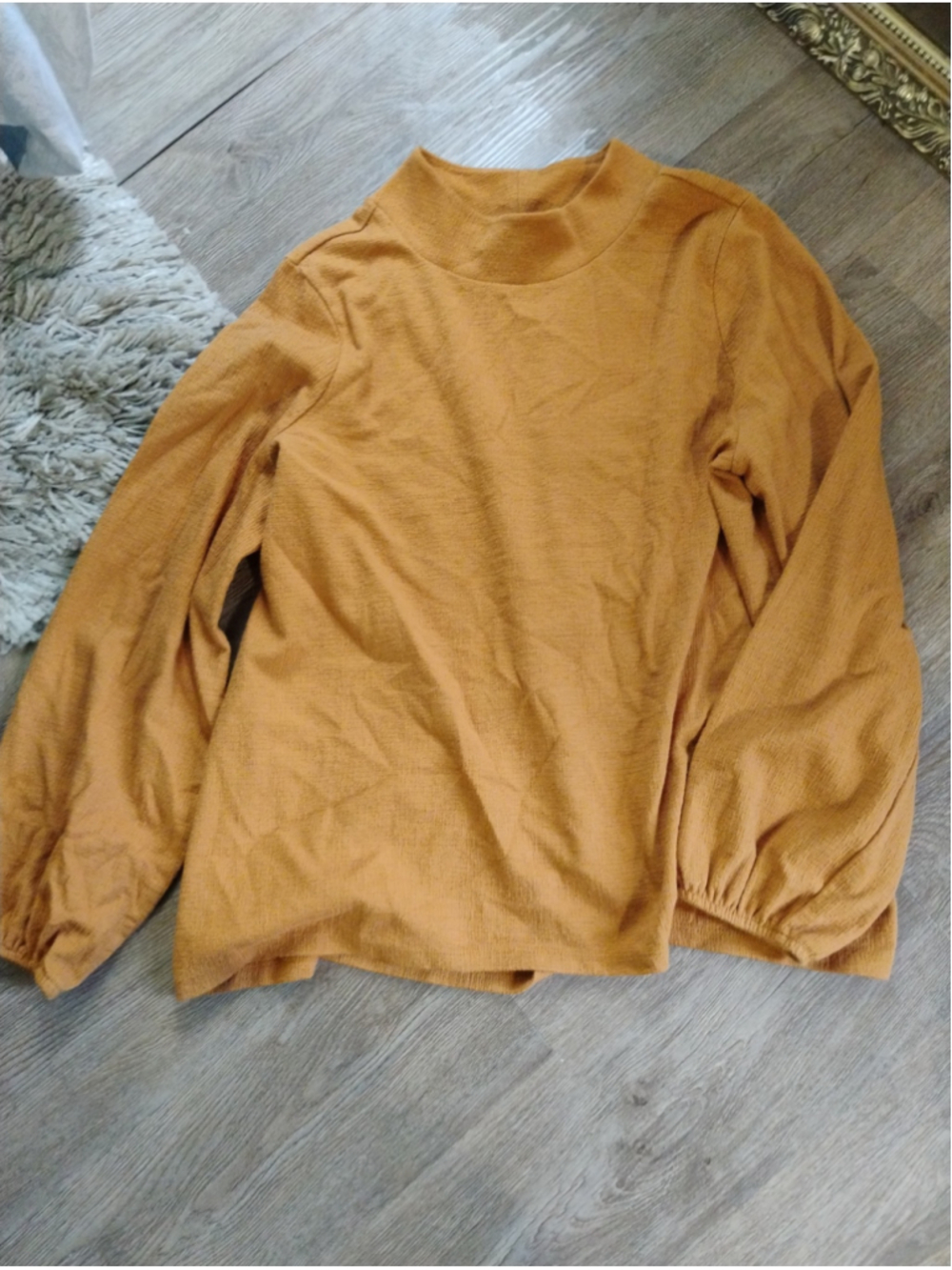 Women's Unbranded Long Sleeve Mock Neck Top Yellow Size M